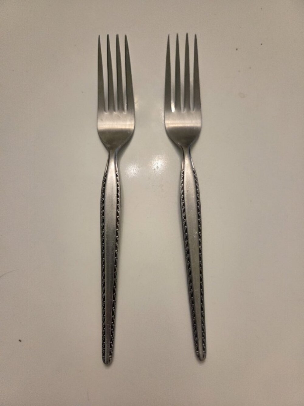 Vintage National Granada Dinner Forks (2) Stainless Steel Japan Set